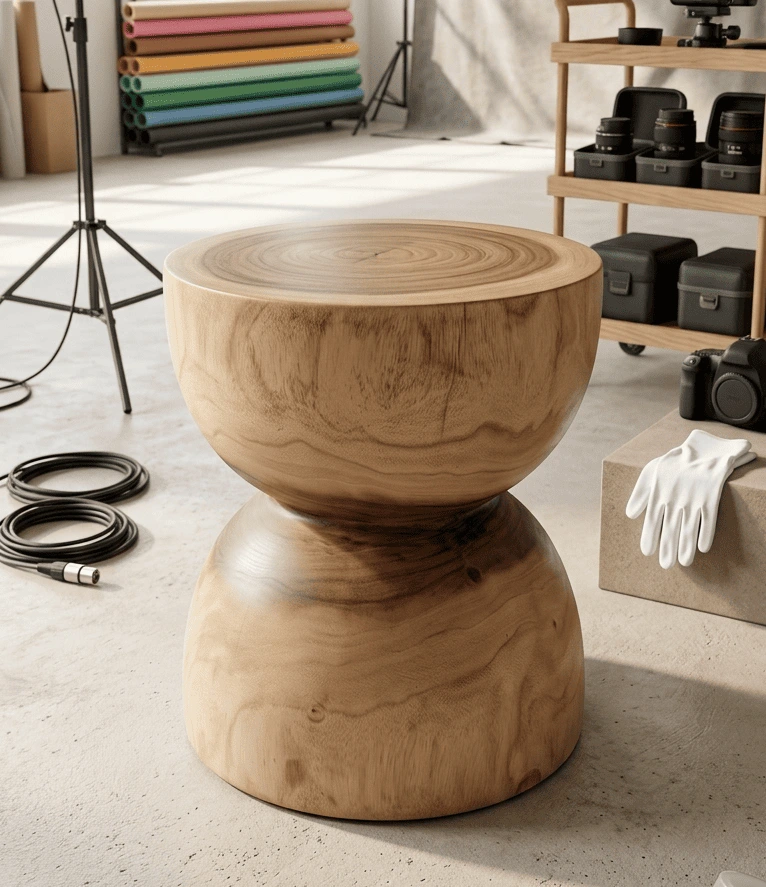 stool trembesi untuk restoran villa cafe dan photo studio
