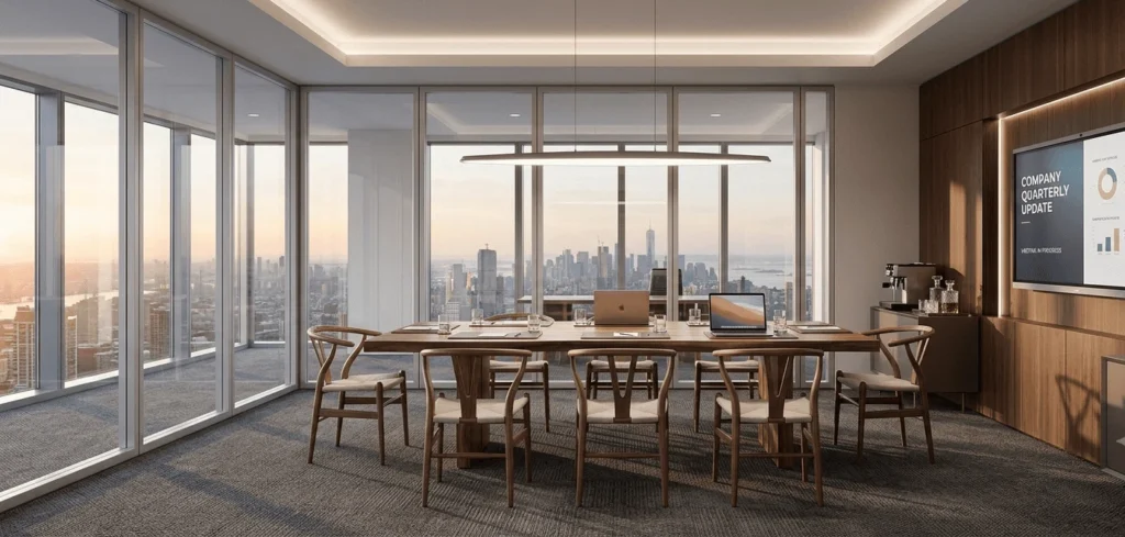 meja dan kursi trembesi custom untuk perkantoran, meetingroom dan kantor